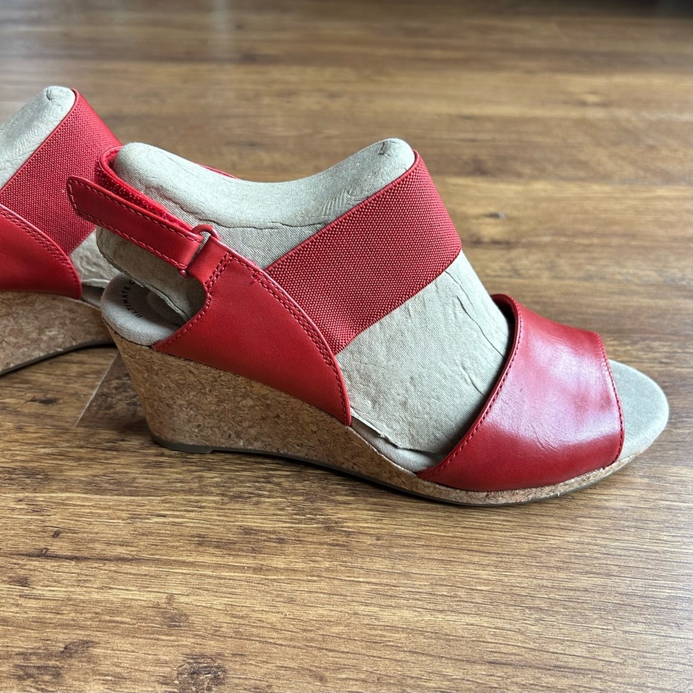 Clarks Women's Lafley Lily Wedge Sandal 7W - Picture 2 of 3
